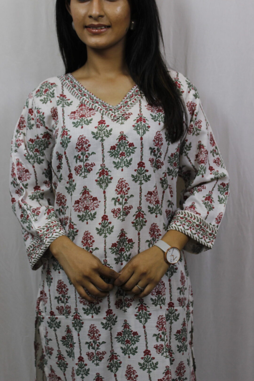 White Printed Suit Set - Image 2