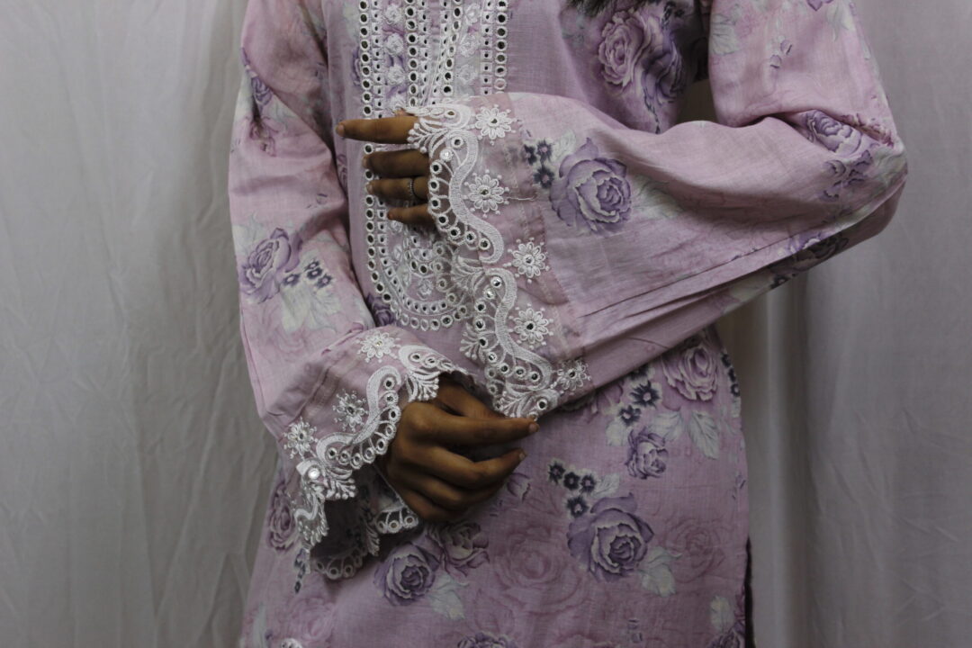 Lilac Printed Kurta Set - Image 6