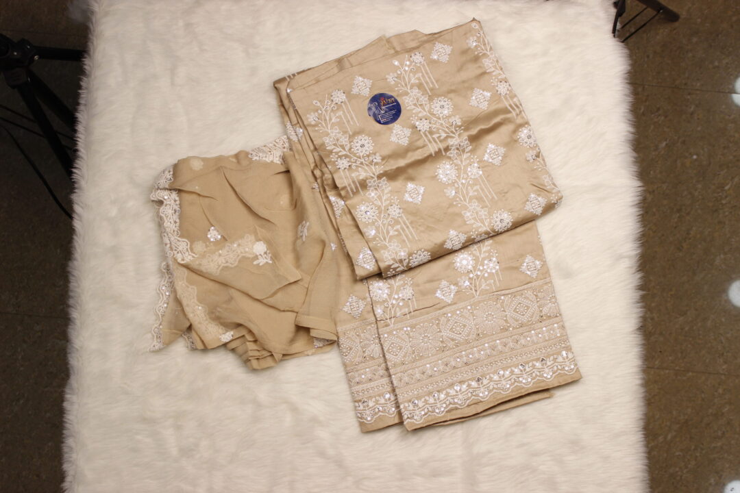 Cream Silk Saree