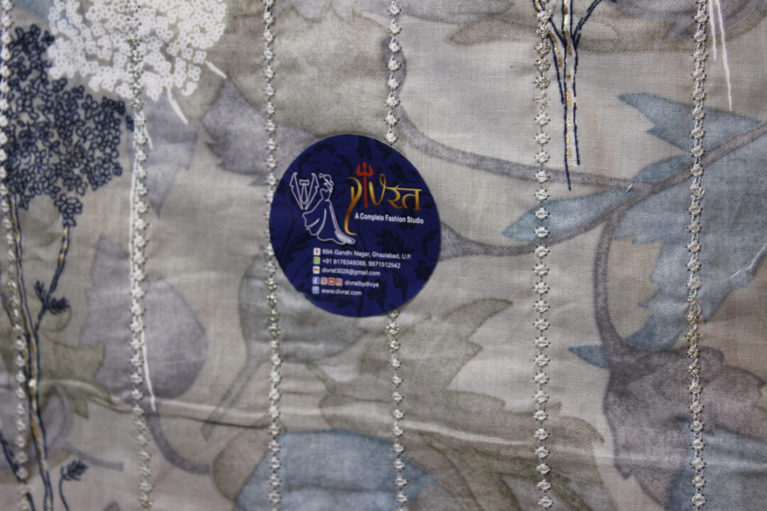 Dark Grey Silk Saree