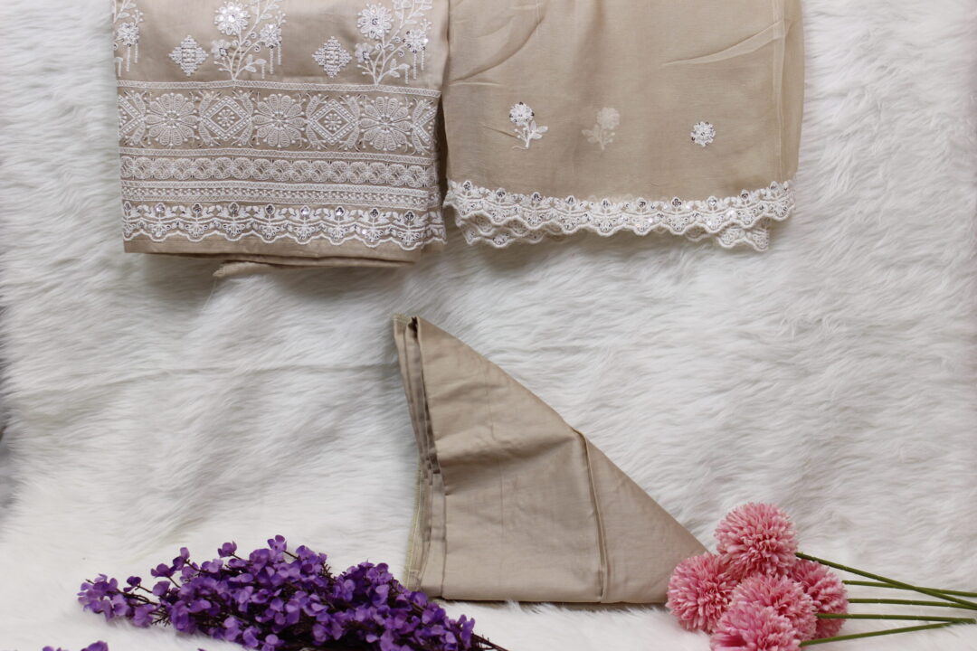 Cream Silk Saree