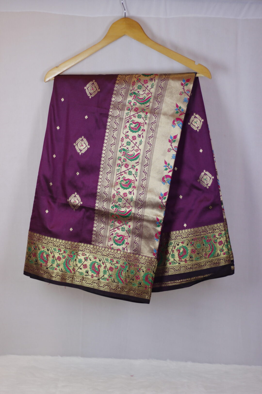 Magenta Pakistani Silk Saree