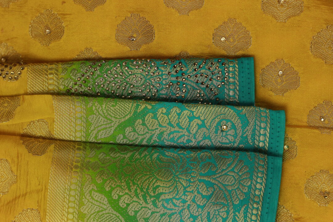 Heavy work Double Shade Saree - Image 3