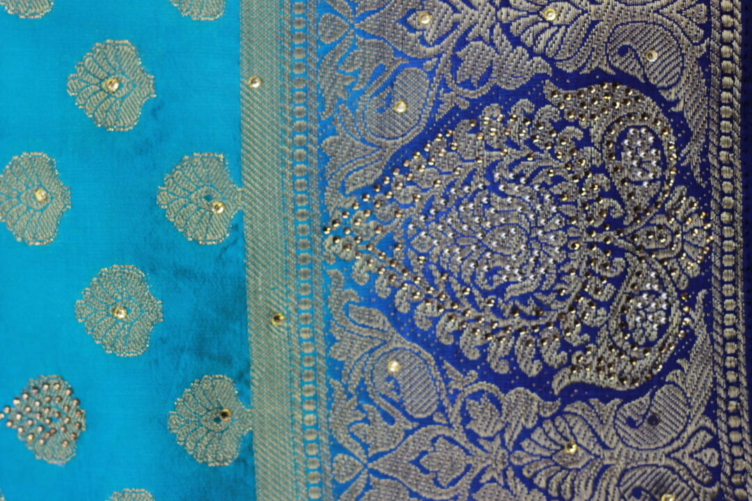Heavy Work Double Shade Saree - Image 3
