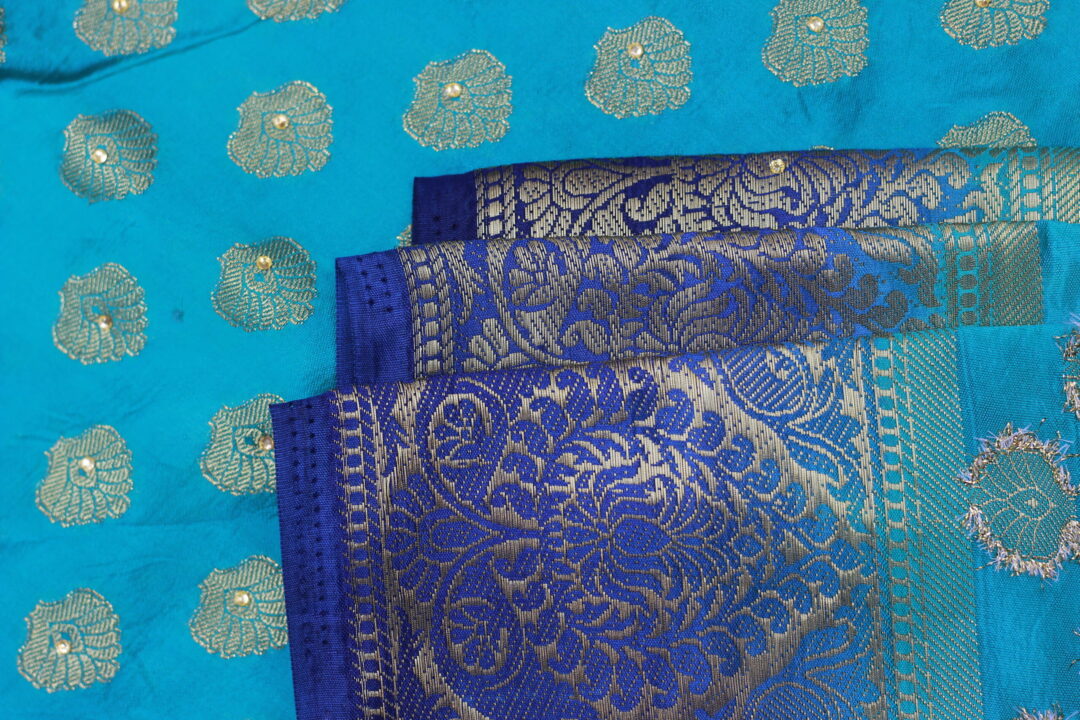 Heavy Work Double Shade Saree