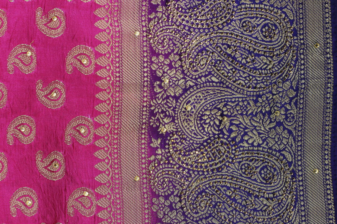 Heavy Work Double Shade Saree - Image 3