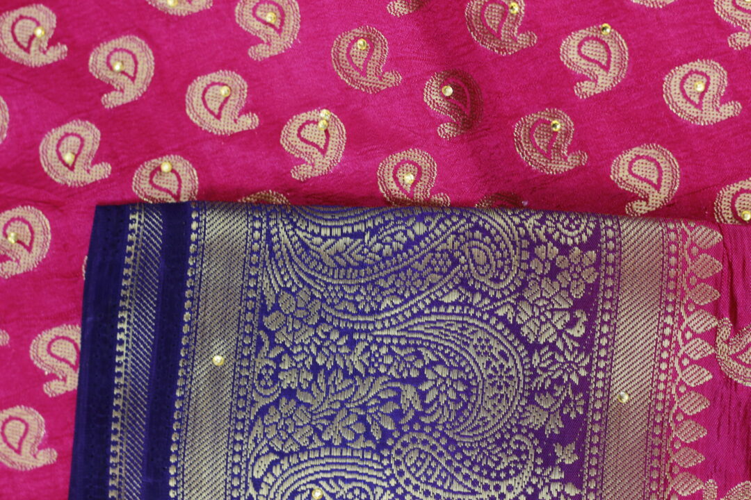 Heavy Work Double Shade Saree