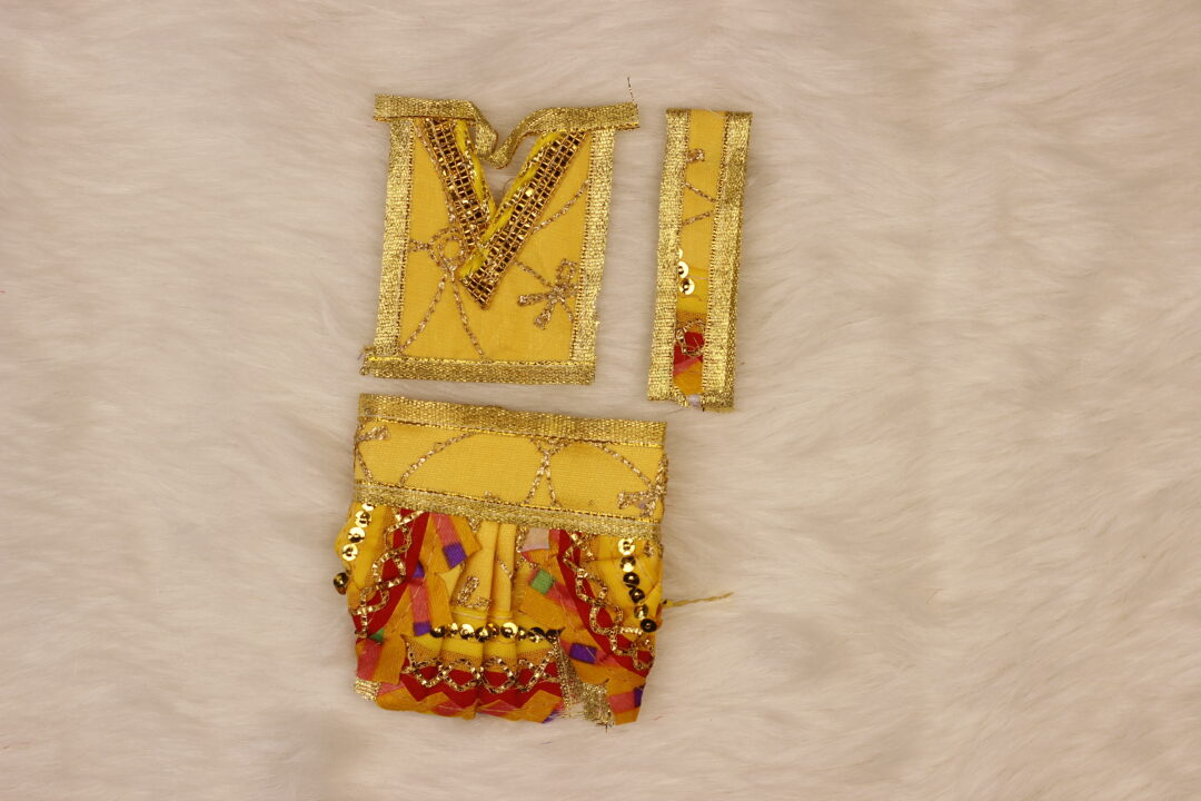 Vibrant Yellow Traditional Krishna Dress
