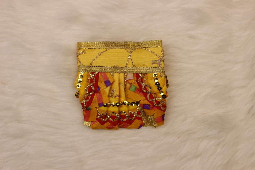 Vibrant Yellow Traditional Krishna Dress - Image 4