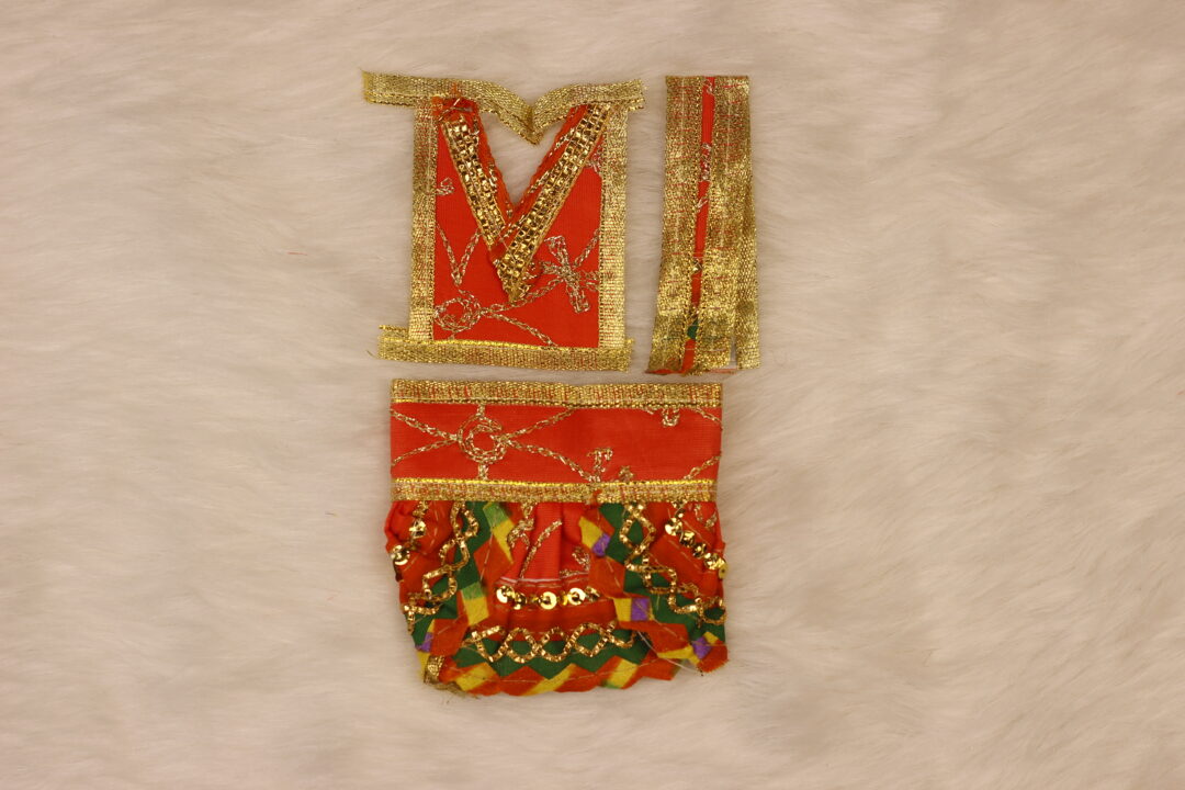 Festive Orange Traditional Krishna Dress
