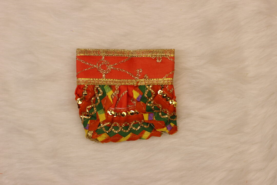 Festive Orange Traditional Krishna Dress - Image 2